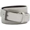 Egara Feather Edge 32mm Faux Leather Belt, White
