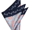 Pronto Uomo Pocket Square, Coral Paisley