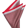 Pronto Uomo Pocket Square, Red Check -Men Clothing Shop MW40 8Y82 15 PRONTO UOMO RED MAIN