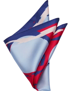 Pronto Uomo Pocket Square, Red Abstract