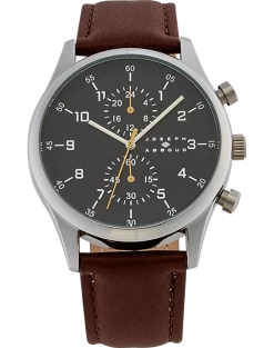 Joseph Abboud Watch, Brown & Silver