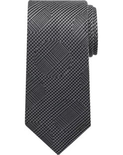 Pronto Uomo Narrow Tie, Black Houndstooth