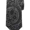 Pronto Uomo Narrow Tie, Black Tonal Paisley -Men Clothing Shop MW40 8YD4 02 PRONTO UOMO BLACK MAIN