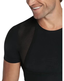 Leo By Leonisa Moderate Compression Shaper Shirt, White -Men Clothing Shop MW40 8YFV 02 LEO USA BLACK ALT3