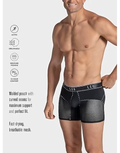 Leo By Leonisa Mesh Boxer Briefs, Black -Men Clothing Shop MW40 8YG8 02 LEO USA BLACK ALT2 1