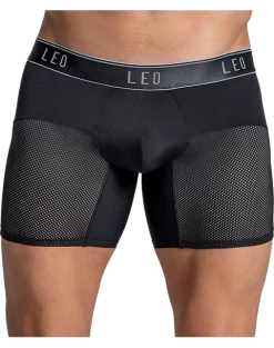 Leo By Leonisa Mesh Boxer Briefs, Black