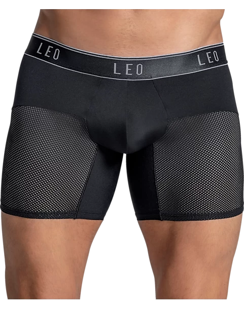 Leo By Leonisa Mesh Boxer Briefs, Blue 3 Leo By Leonisa Mesh Boxer Briefs, Blue