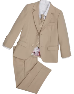 Peanut Butter Collection Slim Fit Toddlers Tuxedo, Sand