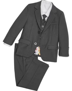 Peanut Butter Collection Slim Fit Toddlers Tuxedo, Charcoal
